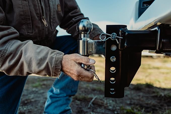 Andersen Hitches | EZ Adjust Hitch | 8" Drop/Rise, 2" x 2-5/16" Combo Ball, 2" Shank | Adjustable Heavy Duty Towing for Trucks Trailer | 10K/14K GTWR Weight Level | 3298