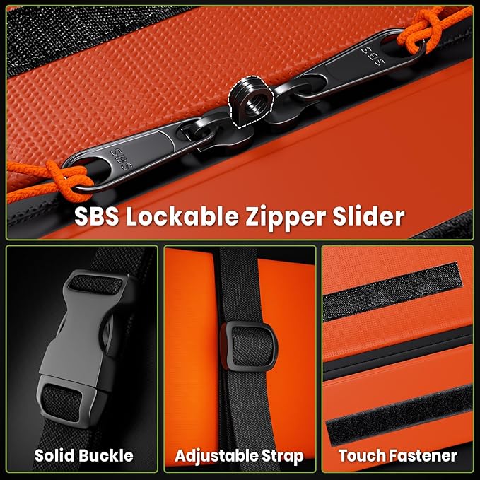 21 Cubic Feet Car Rooftop Cargo Bag Carrier, Soft Roof Top Luggage Bag for All Vechicles with/Without Racks - with Waterproof Zip, Luggage Lock, Anti-Slip Mat, Storage Bag, Door Hooks