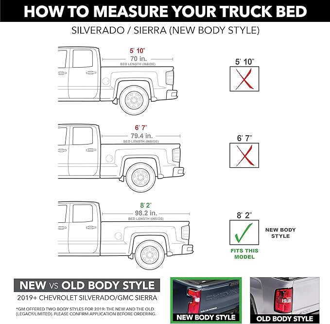 Gator FX Hard Quad-Fold Truck Bed Tonneau Cover | 8828132 | Fits 2019 - 2025 Chevy/GMC Silverado/Sierra, works w/ MultiPro/Flex tailgate 8' 2" Bed (98.2")