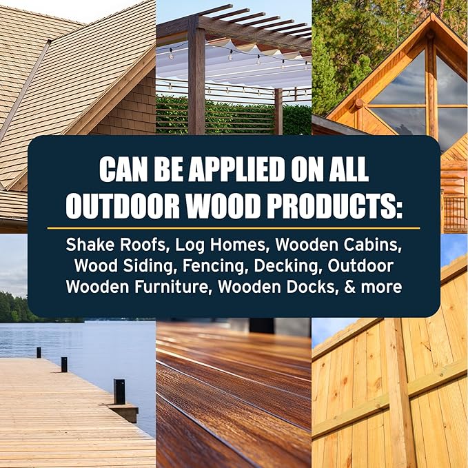 Presidential Shingle Oil - Indoor & Outdoor Wood Sealer for Protection of Wood Surfaces - Reduces Weathering - Low Odor - Enhances Natural Appearance - Made in USA (5 Gallon)