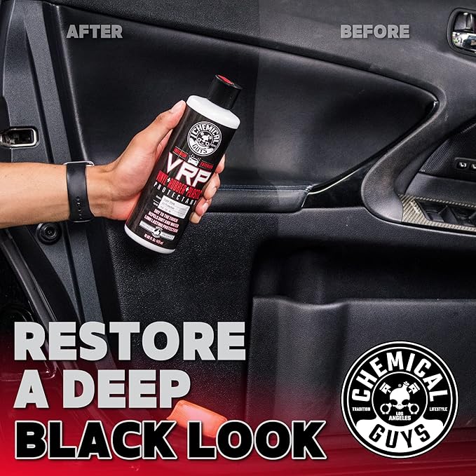 Chemical Guys VRP Vinyl Rubber and Plastic Dressing – Non Greasy Dry to the Touch Protectant for Tires, Trim and Bumpers – Restores Shine and Protection for Cars, Trucks, SUVs and RVs, 128 oz