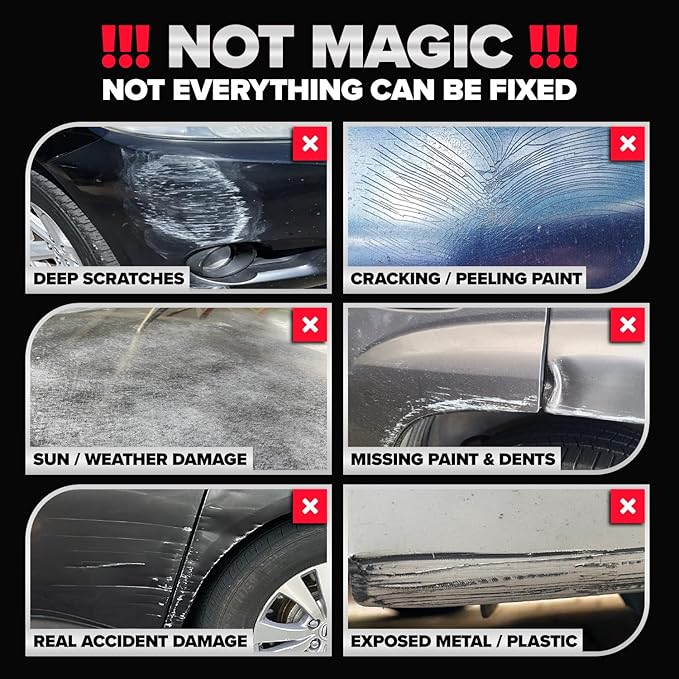 Carfidant Black Scratch and Swirl Remover - Car Scratch Remover for Vehicles Paint - Polishing Compound for Cars with Pad - Cutting Compound Paint Restorer