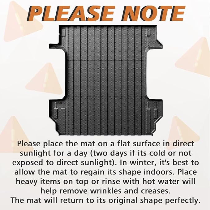 TripleAliners Truck Bed Mat Compatible with 2019-2024 2025 2026 Chevy Silverado/GMC Sierra 1500 Accessories 5'8'' Vehicle Bed Perfectly Flush All Weather Protection TPE Heavy Duty Pickup Cargo Mat