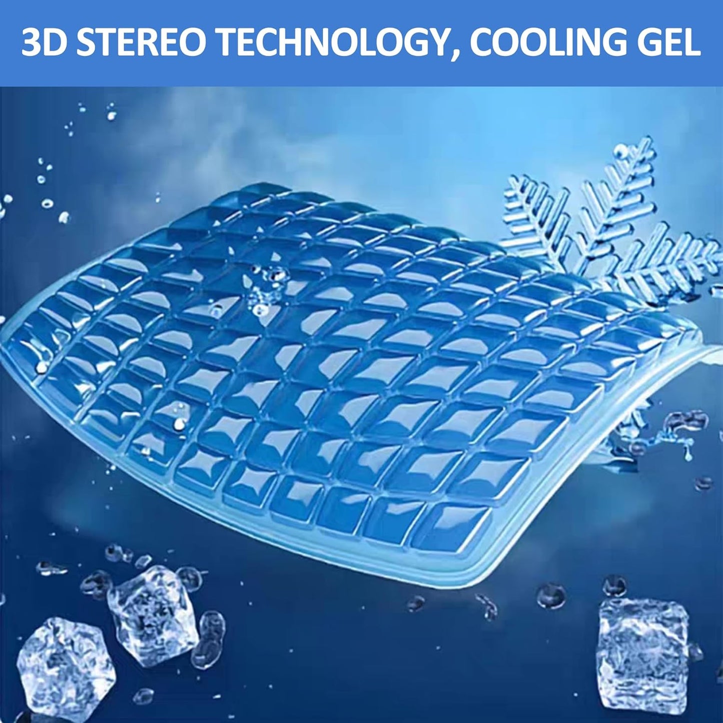 Lumbar Support Pillow for Office Chair and Car Seat - Gel Memory Foam Back Cushion Improve Sitting Posture & Back Pain Relief, Lumbar Support Cushion with Adjustable Strap & Non-Slip