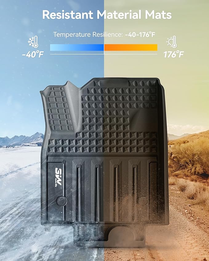 Floor Mats for Honda Prologue/Chevrolet Blazer EV 2026-2024 & Cadillac Lyriq 2026-2023 All Weather TPE Custom Fit Floor Liners Cover Protector for Honda Prologue Accessories, Black