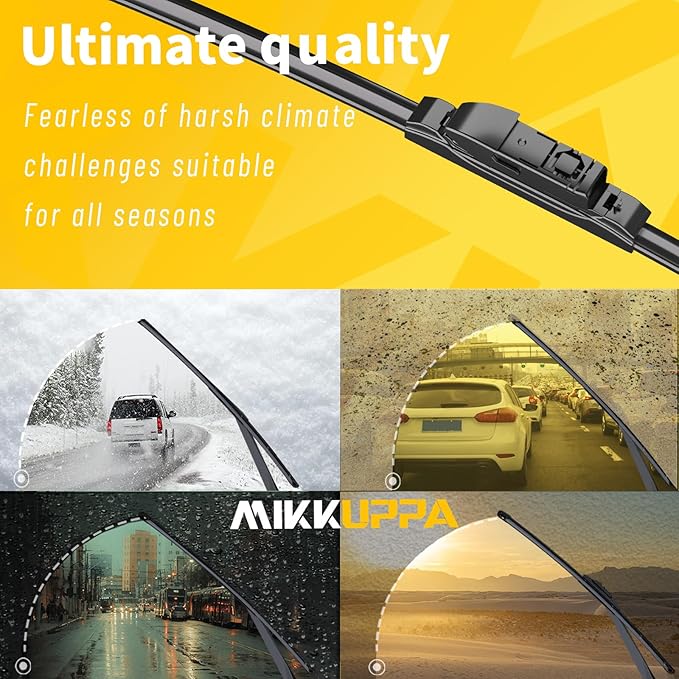 MIKKUPPA 26" + 16" Windshield Wipers Blades Replacement for 2017-2021 Subaru Impreza Crosstrek, Top Lock All Season Wiper Blades(Pack of 2)