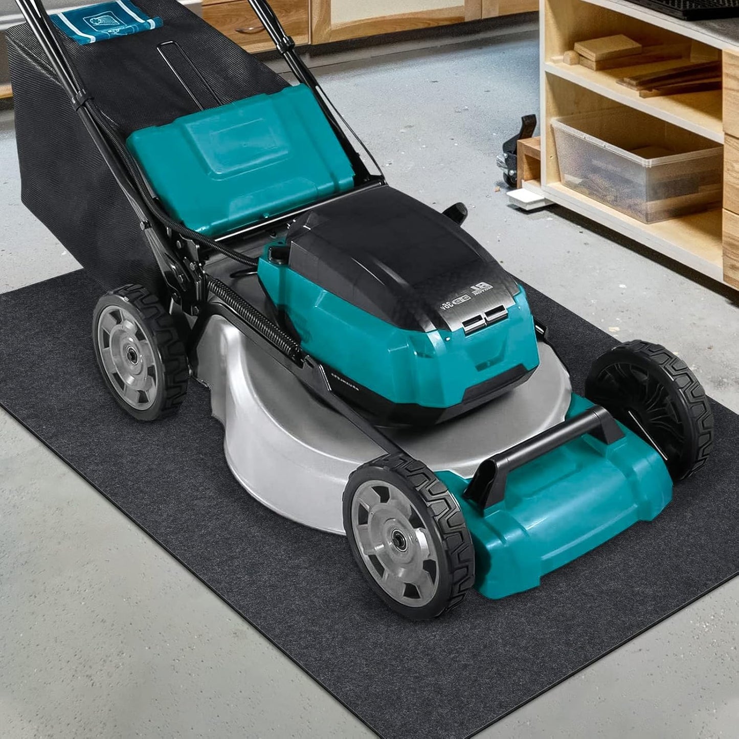 Oil Spill Mat, 29 x 36 inches, Premium Absorbent Oil Pad. Contains Liquids, Protects Garage Floor from Spills, Drips, Splashes and Stains. Washable, Reusable, Waterproof Rubber Parking Mats