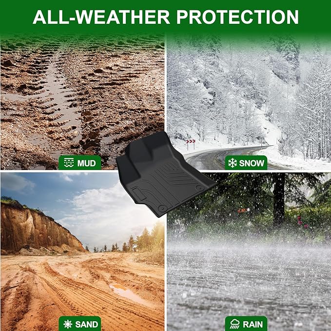 Floor Mats for 2020-2025 2026 Toyota Corolla Sedan (Not Fit for Hatchback and Cross), All Weather TPE Front Rear 2 Row Car Floor Liners Door Sill Guards for 2025 Corolla Accessories