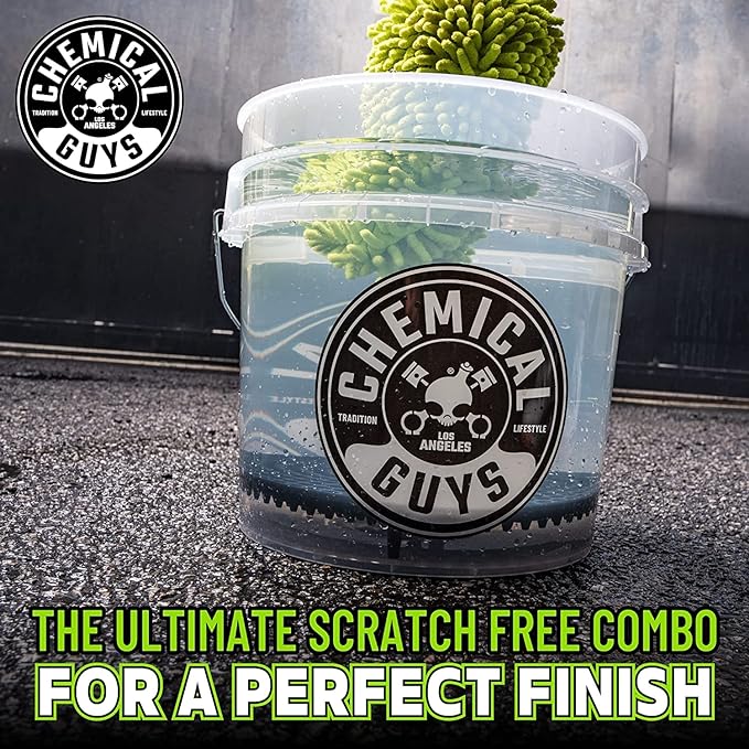 Chemical Guys 8-Piece Arsenal Builder Car Wash Kit - Includes Bucket, Dirt Trap, Lid, Wash Mitt, Air Fresheners & (3) 16 oz Car Care Chemicals, Complete Cleaning Kit for Cars, Trucks, SUVs & More