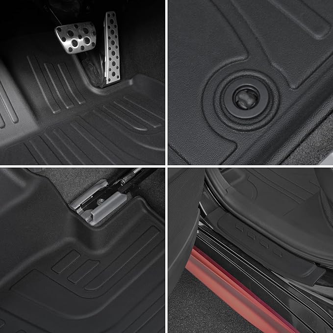 Floor Mats for 2025 2026 Toyota Camry (Include Hybrid), TPE All Weather Protection Interior Car Floor Liners Door Sill Guards for Camry SE/LE/XLE/XSE Accessories