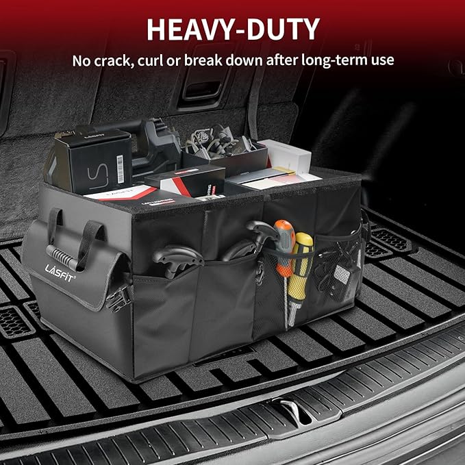 LASFIT Trunk Mat for Jeep Grand Cherokee L 2021-2025 6 Seaters and 7 Seaters All Weather TPE Custom Fit Cargo Mat Trunk Liner Cargo Liner, Black