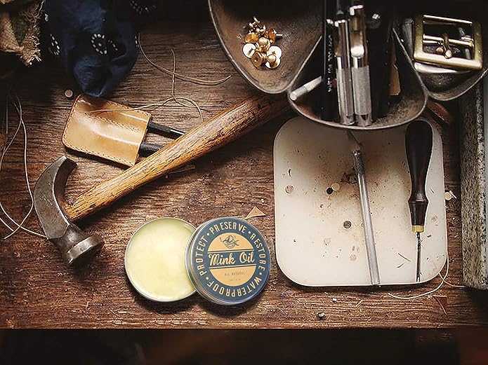 SALTY FISH Mink Oil for Leather Boots, Leather Conditioner Cleaner Waterproof Soften and Restore