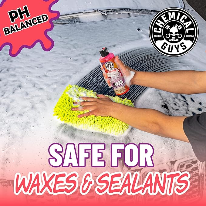 Chemical Guys CWS21564 Sticky Snowball Ultra Snow Foam Car Wash Soap (for Foam Cannons, Foam Guns or Bucket Washes) for Cars, Trucks, Motorcycles, RVs & More 64 fl oz (Half Gallon) Cherry Scent