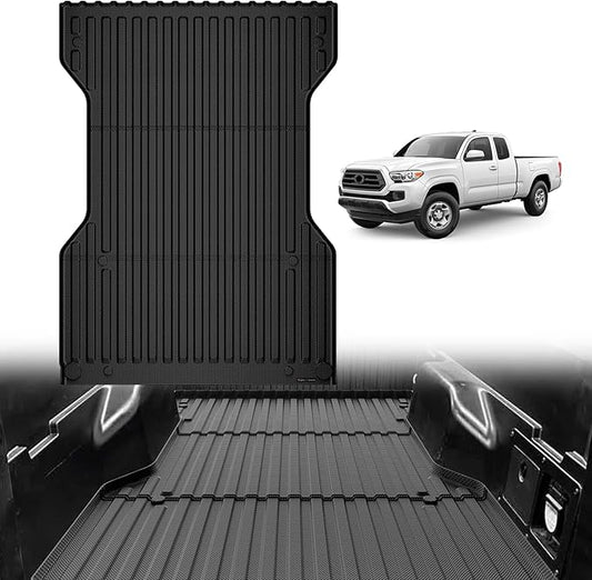 TripleAliners Truck Bed Mat Compatible with 2005-2023 Toyota Tacoma Accessories 6FT Vehicle Perfectly Flush All Weather Protection TPE Heavy Duty Pickup Car Bed Cargo Mat