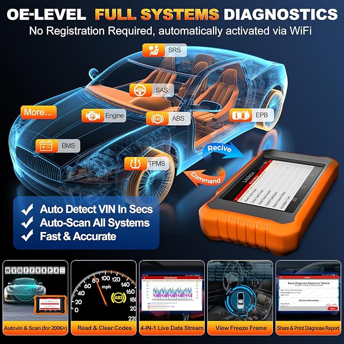 2025 LAUNCH Creader Elite V2.0 fit for Toyota Lexus Bi-Directional Scan Tool, Full System OBD2 Scanner, All Reset Service Code Reader, AUTOVIN, ECU Coding, Battery Registration, Lifetime Free Update