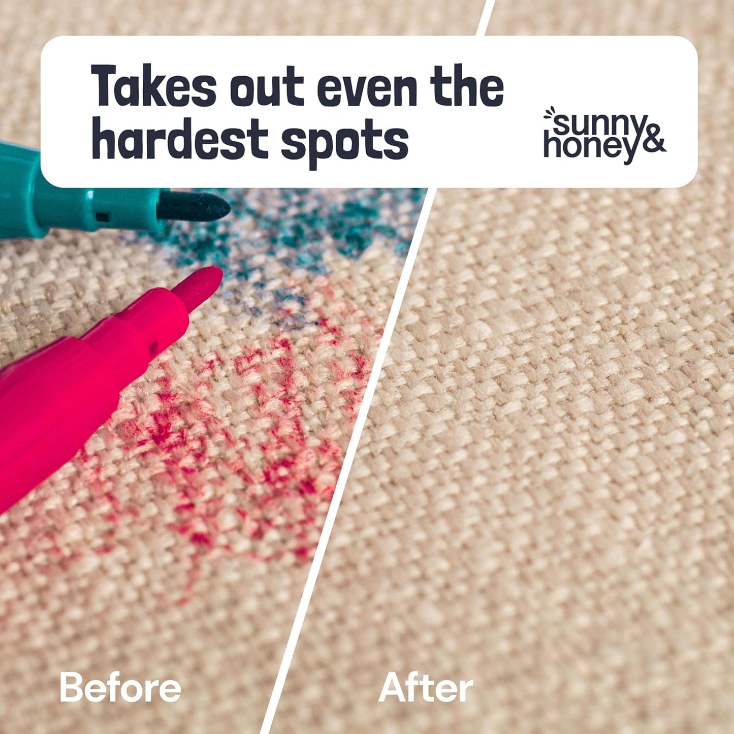 Sunny & Honey Upholstery Cleaner for Furniture - Carpet Stain Remover Spray - 32 Oz, Mint Scent - Pet & Baby Safe Fabric Cleaner