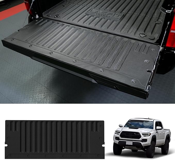 LASFIT Tailgate Mat for Toyota Tacoma 2024-2026 (Not Fit Drop-in Liners), All Weather Truck Tailgate Liner for Tacoma TPE Tailgate Protector Liner Tacoma 2024 2025 2026 Accessories, Black