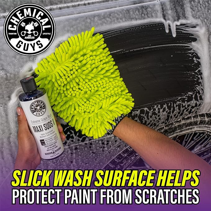 Chemical Guys CWS 1010 64 Maxi-Suds II Foaming Car Wash Soap (Works with Foam Cannons, Foam Guns or Bucket Washes) Safe for Cars, Trucks, Motorcycles, RVs & More, 64 fl. Oz (Half Gallon), Grape Scent