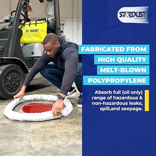 Stardust Spill Products Oil-Only Spill Kit – OSHA Compliant Solution for Vehicles, Industrial, & Restaurant Use, Emergency Response Oil Cleanup, 2-Pack