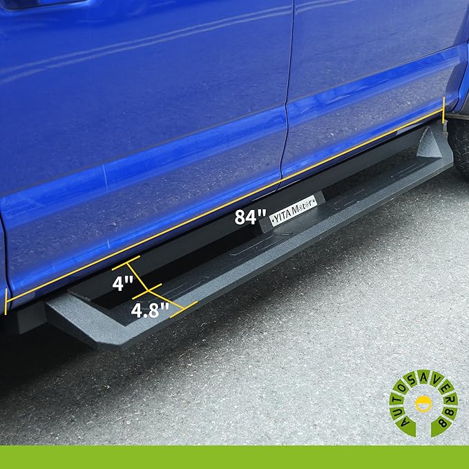 Running Boards Compatible with 2009-2018 Dodge Ram 1500 Crew Cab, 2019-2024 1500 Classic, 2010-2025 2500/3500, Drop Side Steps Carbon Steel Nerf Bars (Excl. New Body Style)
