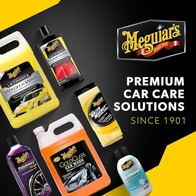 Meguiar's Ultimate Insane Shine Tire Spray - Premium Tire Dressing that Delivers a Lasting High Gloss Wet Look and is Easy to Use; Advanced Tire Shine that Bonds for a Long-Lasting Finish, 16 Oz Spray