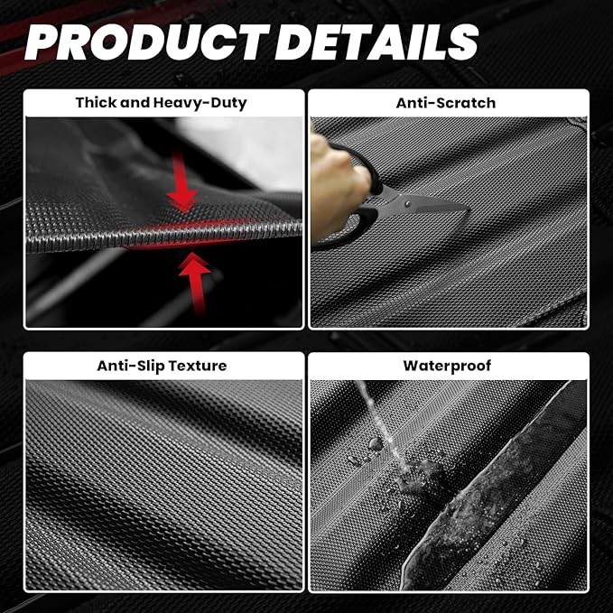 LASFIT Bed Mat for Nissan Frontier 2022-2026 5FT/59.5 inchs (Not Fit Drop-in Bed Liners), All Weather TPE Custom Fit Easy Clean Truck Bed Mat for Frontier 2022 2023 2024 2025 2026 Crew Cab Bed Liner