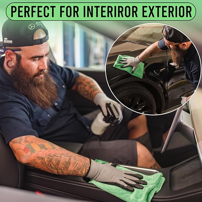 Paks Edgeless Microfiber Towels for Cars - 16x16 Microfiber Cleaning Cloth - 10-Pack Extra Absorbent Microfiber Towels Dish Towels, Streak-Free