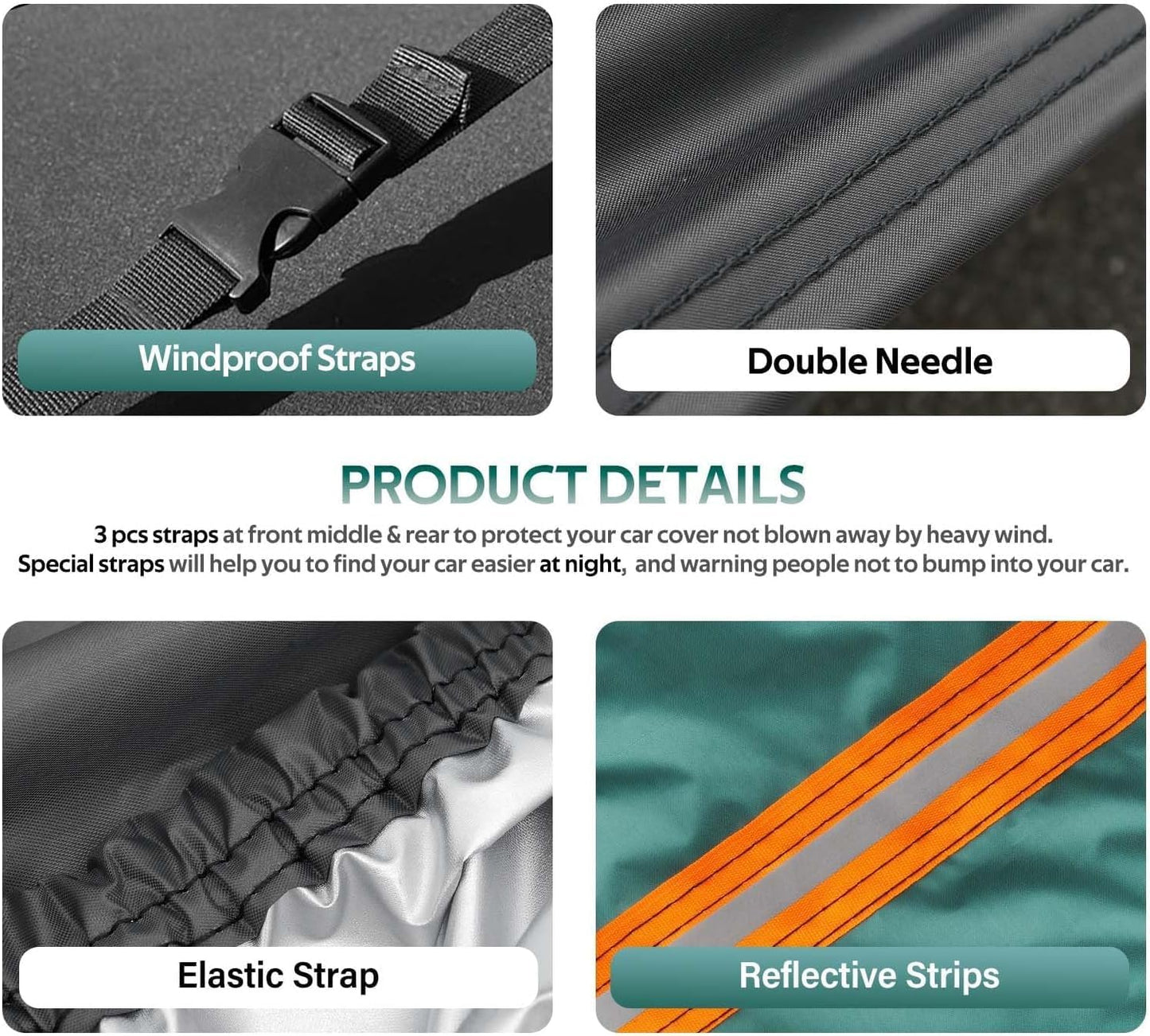 Coupe Car Cover Custom Fit for BMW 3 Series 4 Series M3 320i 325i 328i 330i 335i 340i 430i 440i M4(2005-2025), Waterproof All Weather for Automobiles, Outdoor Full Cover with Windproof Clip Straps.