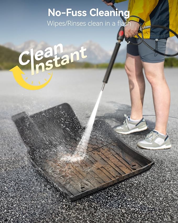 3W Floor Mats & Cargo Liner for Toyota Camry 2025 2026, TPE All Weather Custom Fit Camry(Hybrid/LE/SE/XLE/XSE), 1st & 2nd Row and Trunk Mat, Black