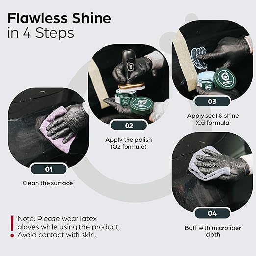 Car Scratch Remover Kit with O3 Formula – Scratch Remover for Vehicles, Polishing Compound, Car Polish & Buffer, Rubbing Compound for Cars, Car Paint Restorer, Paint Correction Kit