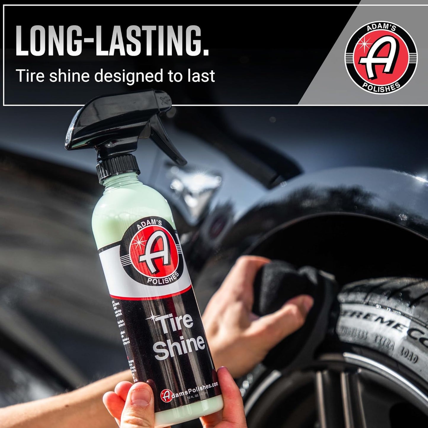 Adam's Polishes Tire Shine Gallon - Spray Tire Dressing W/ SiO2 for Non Greasy Car Detailing |Use W/Tire Applicator After Tire Cleaner & Wheel Cleaner,Gives A Ceramic Coating Wax