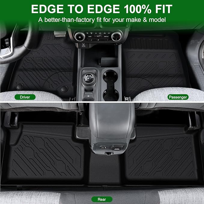 Floor Mats for 2022-2026 Ford Maverick (Only Hybrid Models), TPE All Weather Protection Interior Car Floor Liners Door Sill Guards for 2025 Maverick Hybrid Accessories
