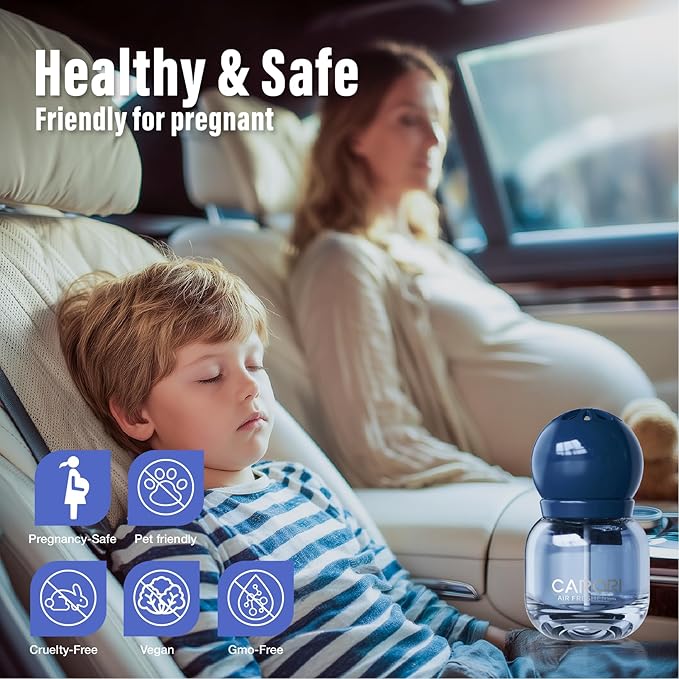 Car Air Freshener Vent Clip, Car Fresheners Long Lasting Scent (13ml x 2 Pack), Up to 180 Days, Air Freshener Deodorizer Odor Eliminator for Auto - Ocean Perfume