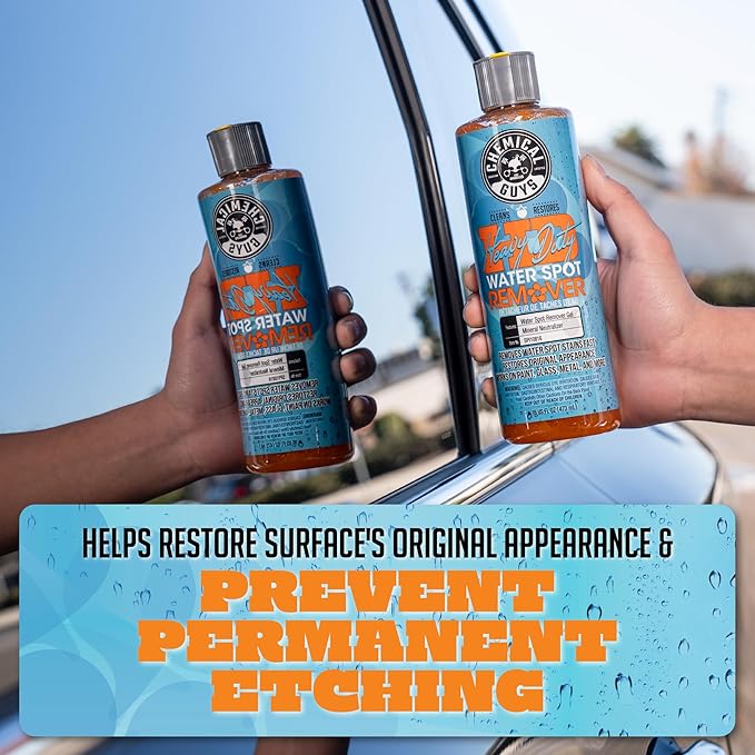 Chemical Guys Heavy Duty Water Spot Remover Gel for Paint, Glass, and Metal - Safely Removes Mineral Stains and Water Marks from Cars, Trucks, Motorcycles, RVs, and More - 16 oz