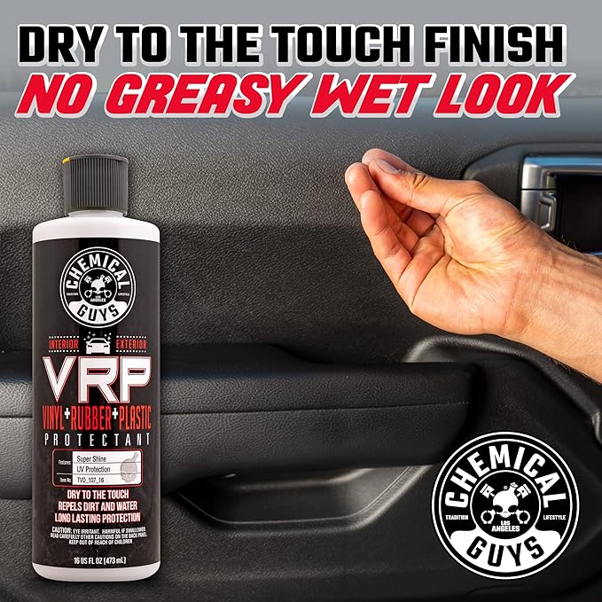 Chemical Guys VRP Vinyl Rubber and Plastic Dressing – Non Greasy Dry to the Touch Protectant for Tires, Trim and Bumpers – Restores Shine and Protection for Cars, Trucks, SUVs and RVs, 128 oz