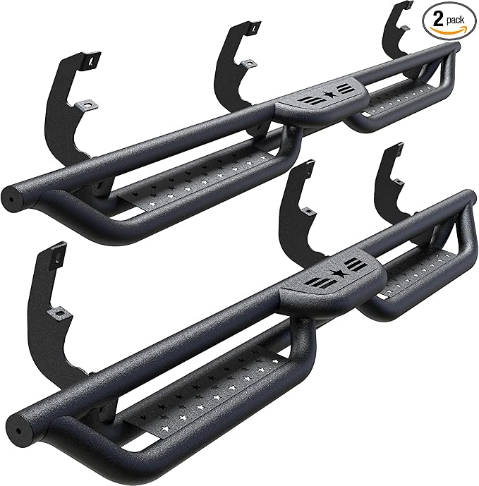 Double & Extd Cab Running Boards Side Steps Compatible with 2019-2025 Chevy Silverado/GMC Sierra 1500 (Excl 19 Ld/Lt, 2020-2025 Chevrolet Silverado/GMC Sierra 2500HD 3500HD Double Cab & Extd Cab