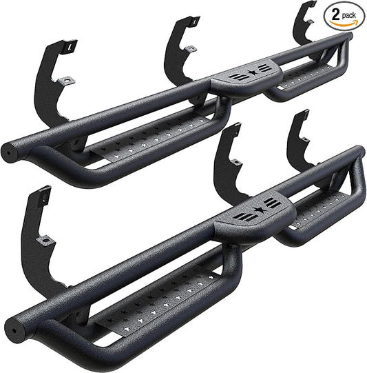 Double & Extd Cab Running Boards Side Steps Compatible with 2019-2025 Chevy Silverado/GMC Sierra 1500 (Excl 19 Ld/Lt, 2020-2025 Chevrolet Silverado/GMC Sierra 2500HD 3500HD Double Cab & Extd Cab