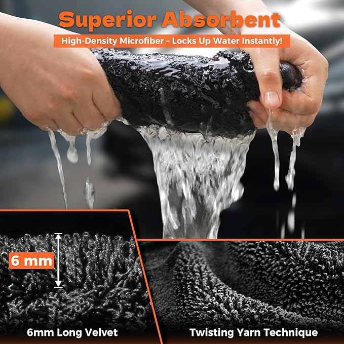 2-Pack Microfiber Towels for Cars (36"x24") - Car Drying Towel, Ultra Soft & Absorbent, Streak-Free & Scratch-Free, Car Towels Drying for Auto Detailing, Trucks, SUVs
