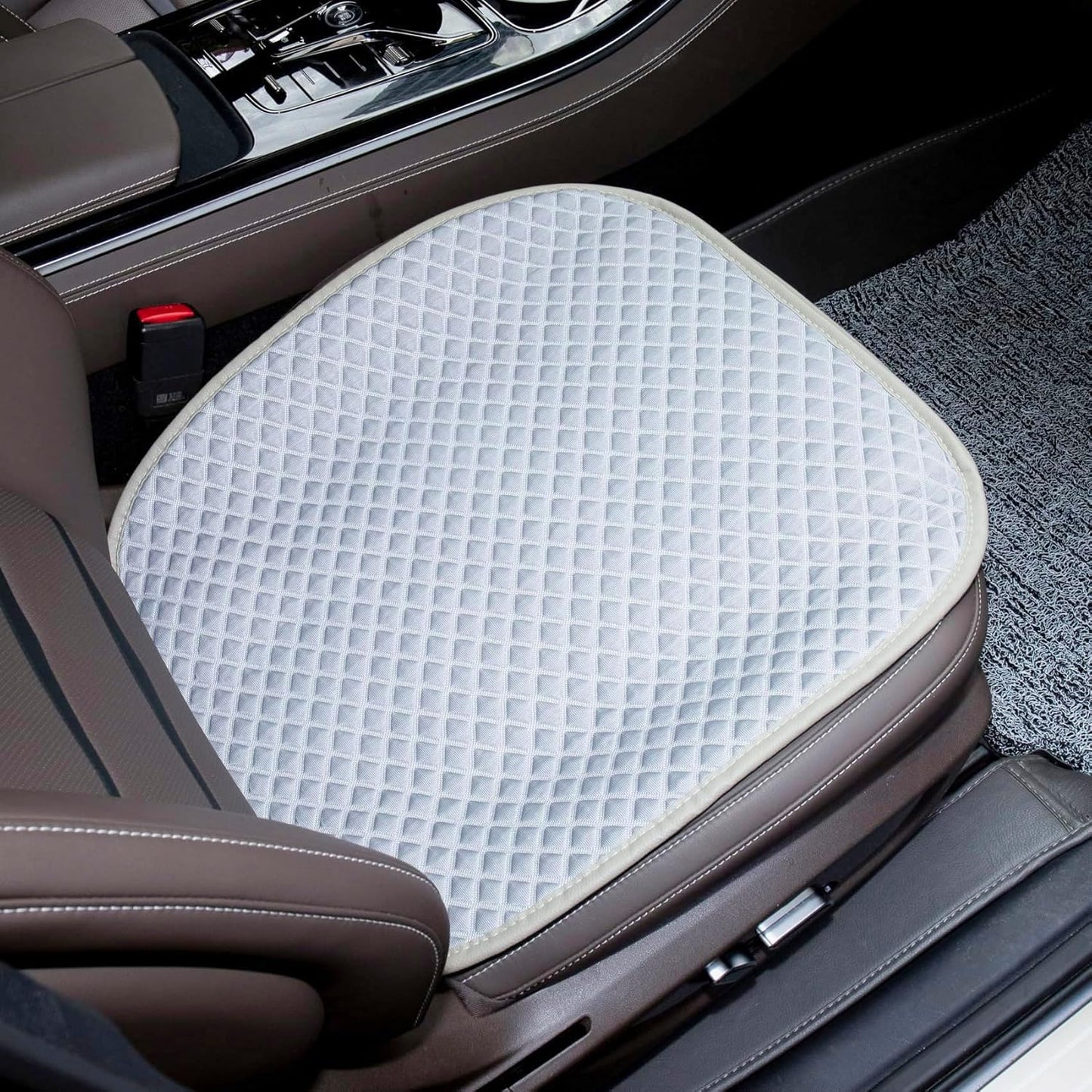 Cloth Car Seat Cover,Linen Bottom Car Seat Covers,Cooling Fabric Car Seat Cushion Breathable Ventilated Front Seat Only,Gray