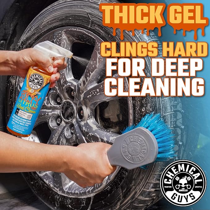 Chemical Guys CLD1051602 Sticky Gel Citrus Wheel Cleaner Gel, (Safe For All Wheel Types) Works on Cars, Trucks, SUVs, Motorcycles, RVs & More, 16 fl oz (2 Pack)
