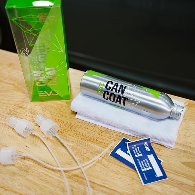 GYEON CanCoat EVO Spray Ceramic Coating DIY grade water beading gloss protection multi-surface auto detail trim wheels glass vinyl safe application easy use interior exterior sealant layer