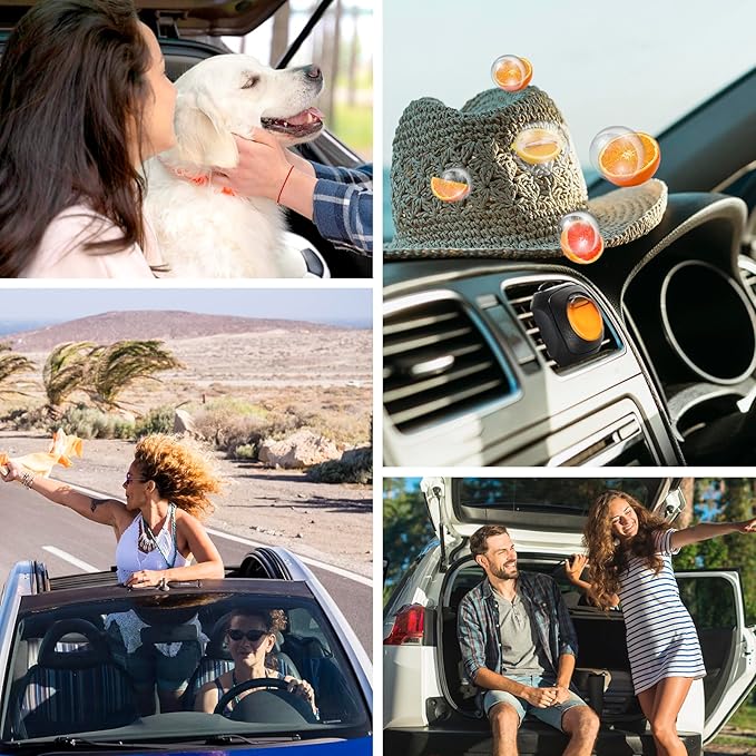 Car Air Fresheners, 6 Pack, Citrus, Car Fresheners Vent Clips, Long Lasting Air Freshener, Car Refresher for Men Women