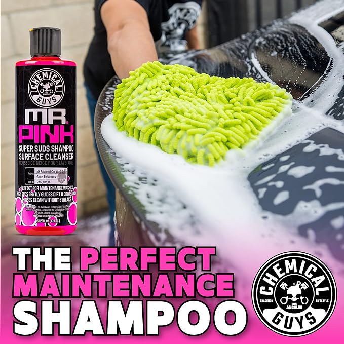 Chemical Guys Mr. Pink Car Wash Soap - 64 oz Super Suds Auto Shampoo for Cannon, Blaster, or Bucket Wash - pH Balanced, Safe on Wax, Sealant, Ceramic, and Clear Coat Finishes