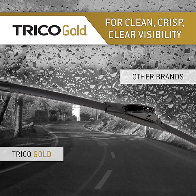 TRICO Gold 24" + 18" Premium Automotive Replacement Windshield Wiper Blades (Set of 2), Passenger and Driver Side All-Weather Beam Wiper Blades for Select Vehicle Models