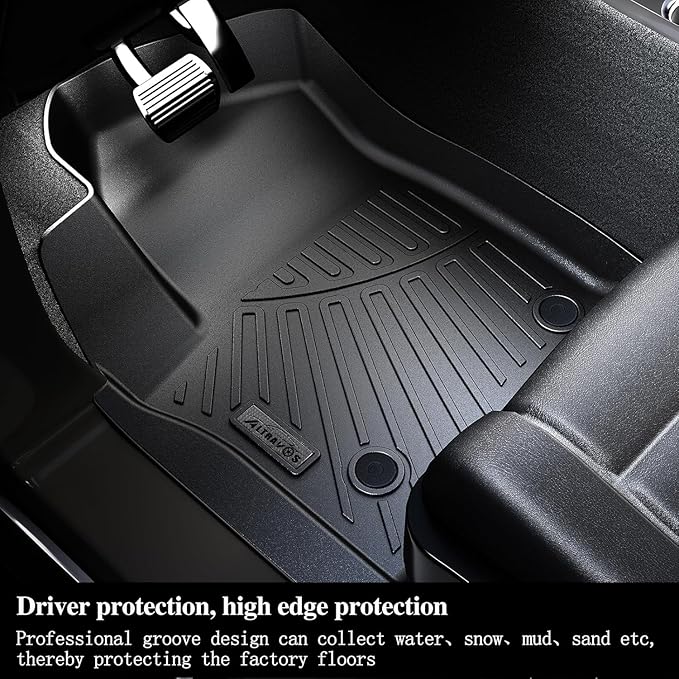 Floor Mats for 2015-2020 Chevy Suburban Only 8 Seats (2nd Row Bench Seats) TPE All Weather Protection Car Floor Liners Accessories