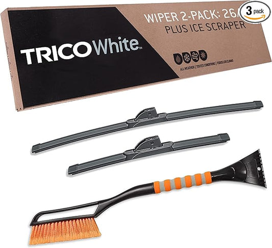 TRICO White™ (35-2615IS) 26 & 15 Inch Pack of 2 Automotive Replacement Windshield Wiper Blades Extreme Weather Beam Blade for Select Vehicle Models