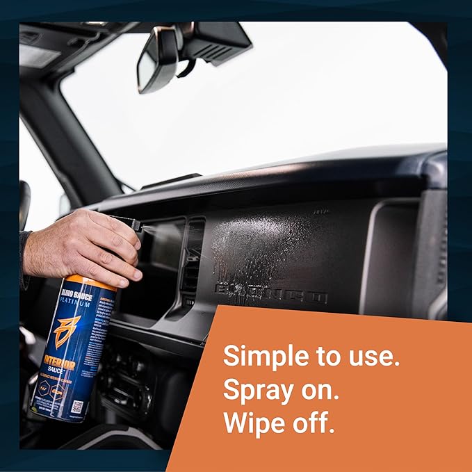 Bling Sauce Platinum Interior Sauce, All Surface Automotive Interior Cleaner for Cars, Trucks, SUVs, 24oz.