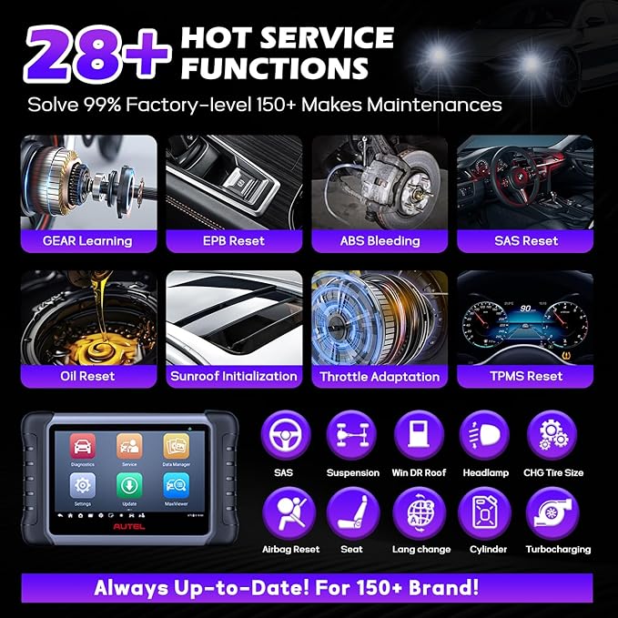 Autel MaxiCOM MK808Z, Autel Scanner, 2025 Bi-Directional Tool, OBD2 Scanner for All Vehicles All System Diagnostic Tool Bi-Directional Control Same as MaxiCOM MK808 Lite MX900