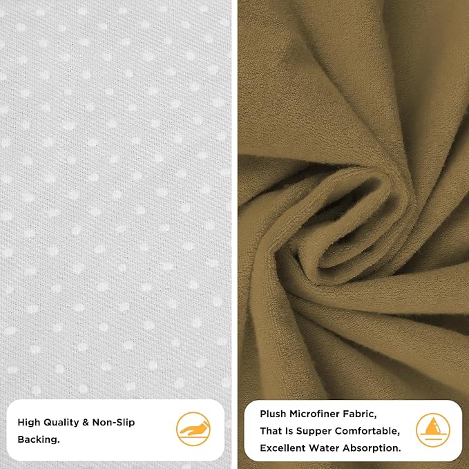 Waterproof Seat Cover Towel, Premium Sweat Carseat Protector, Perfect for Universal Anti-Slip Car Truck SUV Seat, Great for Surfing Yoga Gym Workout, Brown