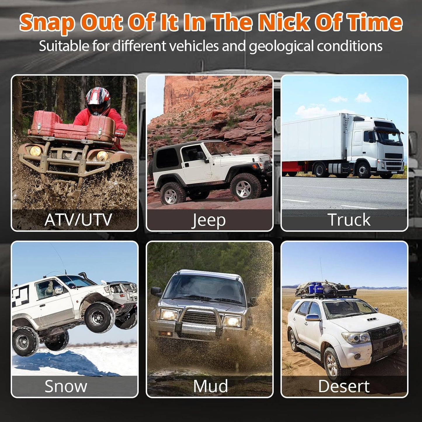 Kinetic Recovery Tow Rope: 1-1/8" x 30ft 48000LBS Snatch Strap with Soft Shackles Heavy Duty Offroad Towing Straps Kit for Trucks SUV UTV ATV Tractor Car Jeep - Green